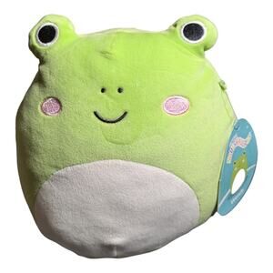 NWT Squishmallow WYATT The Green Laughing Frog 7 inches Green And White NWT